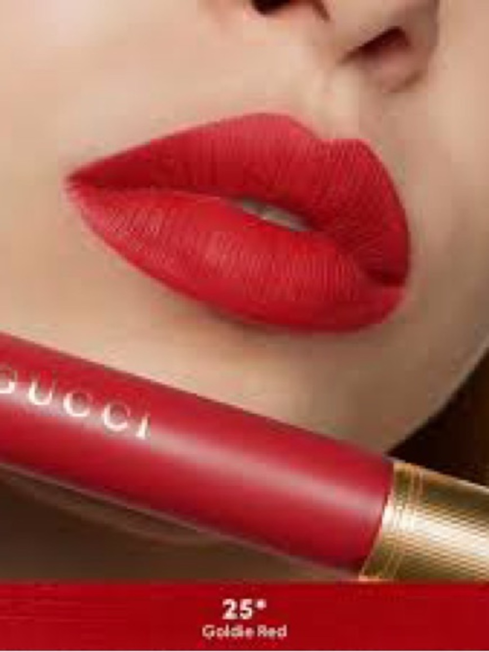 Gucci Liquid Matte Lip Color Transfer Proof Goldie Red - New in Box - Picture 5 of 13